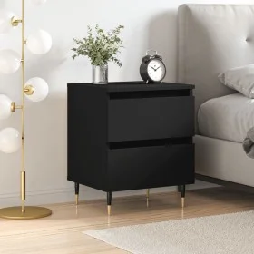 Black engineered wood nightstand 40x35x50 cm by vidaXL, Nightstands - Ref: Foro24-826862, Price: 53,46 €, Discount: %