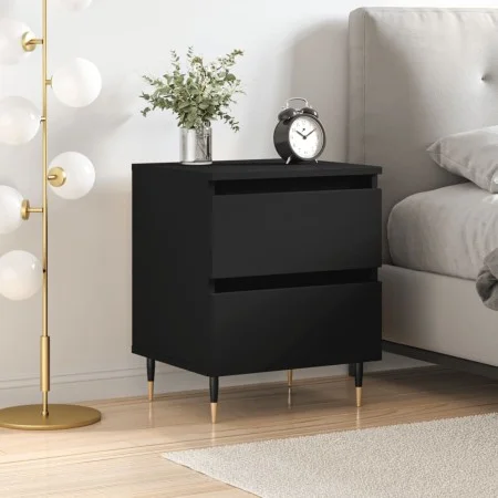 Schwarzer Nachttisch aus Holzwerkstoff, 40 x 35 x 50 cm von vidaXL, Nachttische - Ref: Foro24-826862, Preis: 53,45 €, Rabatt: %