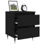 Schwarzer Nachttisch aus Holzwerkstoff, 40 x 35 x 50 cm von vidaXL, Nachttische - Ref: Foro24-826862, Preis: 56,13 €, Rabatt: %