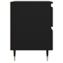 Mesita de noche madera de ingeniería negro 40x35x50 cm de vidaXL, Mesitas de noche - Ref: Foro24-826862, Precio: 58,02 €