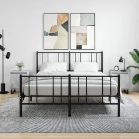 Bedside tables 2 pcs concrete gray wood 40x30x50 cm by vidaXL, Nightstands - Ref: Foro24-826853, Price: 69,02 €, Discount: %
