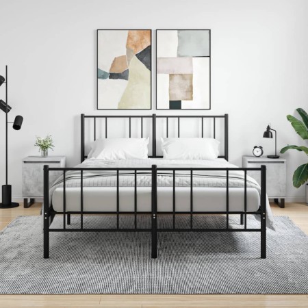 Bedside tables 2 pcs concrete gray wood 40x30x50 cm by vidaXL, Nightstands - Ref: Foro24-826853, Price: 69,83 €, Discount: %