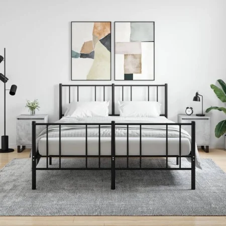 Bedside tables 2 pcs concrete gray wood 40x30x50 cm by vidaXL, Nightstands - Ref: Foro24-826853, Price: 69,02 €, Discount: %