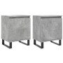 Bedside tables 2 pcs concrete gray wood 40x30x50 cm by vidaXL, Nightstands - Ref: Foro24-826853, Price: 69,83 €, Discount: %