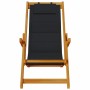 Silla de playa con cojín 2 pcs Marrón 61.5 x 123 x 82cm