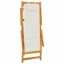 Silla de playa con cojín 2 pcs Marrón 61.5 x 123 x 82cm