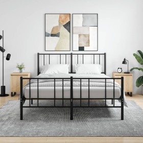 Nachttische, 2 Stück, Holzwerkstoff, Sonoma-Eiche, 40 x 30 x 50 cm von vidaXL, Nachttische - Ref: Foro24-826851, Preis: 69,96...