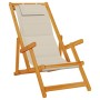 Silla de playa con cojín 2 pcs Marrón 61.5 x 123 x 82cm