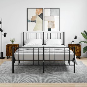 Nachttische 2 Stk. Eiche geräuchertes Holz 40x30x50 cm von vidaXL, Nachttische - Ref: Foro24-826855, Preis: 51,70 €, Rabatt: %