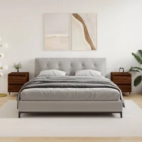 Mesitas noche 2 uds madera ingeniería marrón roble 40x35x50 cm de vidaXL, Mesitas de noche - Ref: Foro24-826875, Precio: 81,5...