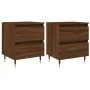 Mesitas noche 2 uds madera ingeniería marrón roble 40x35x50 cm de vidaXL, Mesitas de noche - Ref: Foro24-826875, Precio: 82,5...