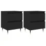Nachttische 2 Stk. Holzwerkstoff schwarz 40x35x50 cm von vidaXL, Nachttische - Ref: Foro24-826863, Preis: 93,64 €, Rabatt: %