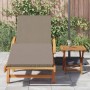 Tumbona 2 pcs Taupé 40 x 40 x 40cm Madera maciza de Acacia