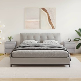 Mesita de noche 2 uds madera ingeniería gris Sonoma 40x35x50 cm de vidaXL, Mesitas de noche - Ref: Foro24-826873, Precio: 80,...