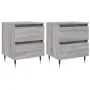 Bedside table 2 pcs Sonoma gray engineered wood 40x35x50 cm by vidaXL, Nightstands - Ref: Foro24-826873, Price: 79,48 €, Disc...