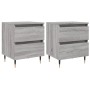 Nachttisch 2 Stk. Sonoma graues Holzwerkstoff 40x35x50 cm von vidaXL, Nachttische - Ref: Foro24-826873, Preis: 80,47 €, Rabat...