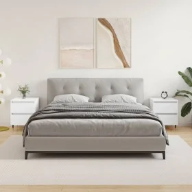 Mesitas noche 2 uds madera ingeniería blanco brillo 40x35x50 cm de vidaXL, Mesitas de noche - Ref: Foro24-826865, Precio: 87,...