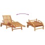 Tumbona 3 pcs Rojo 40 x 40 x 40cm Madera maciza de Acacia