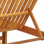 Tumbona Marrón 125 x 200 x 84cm Madera maciza de Acacia
