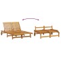 Tumbona Marrón 125 x 200 x 84cm Madera maciza de Acacia