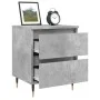 Concrete gray engineered wood bedside table 40x35x50 cm by vidaXL, Nightstands - Ref: Foro24-826868, Price: 47,44 €, Discount: %