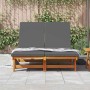 Tumbona Marrón 125 x 200 x 84cm Madera maciza de Acacia