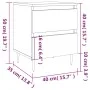 Concrete gray engineered wood bedside table 40x35x50 cm by vidaXL, Nightstands - Ref: Foro24-826868, Price: 47,44 €, Discount: %