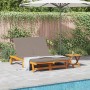 Tumbona Marrón 125 x 200 x 84cm Madera maciza de Acacia