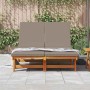 Tumbona Marrón 125 x 200 x 84cm Madera maciza de Acacia