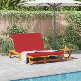 Tumbona Marrón 125 x 200 x 84cm Madera maciza de Acacia