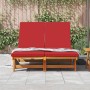 Tumbona Marrón 125 x 200 x 84cm Madera maciza de Acacia