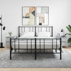 Mesitas noche 2 uds madera ingeniería gris hormigón 40x35x50 cm de vidaXL, Mesitas de noche - Ref: Foro24-826885, Precio: 75,...