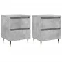Mesitas noche 2 uds madera ingeniería gris hormigón 40x35x50 cm de vidaXL, Mesitas de noche - Ref: Foro24-826869, Precio: 74,...