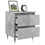 Mesitas noche 2 uds madera ingeniería gris hormigón 40x35x50 cm de vidaXL, Mesitas de noche - Ref: Foro24-826869, Precio: 74,...