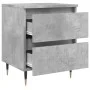 Mesitas noche 2 uds madera ingeniería gris hormigón 40x35x50 cm de vidaXL, Mesitas de noche - Ref: Foro24-826869, Precio: 74,...