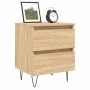 Mesita de noche madera de ingeniería roble Sonoma 40x35x50 cm de vidaXL, Mesitas de noche - Ref: Foro24-826882, Precio: 48,59...