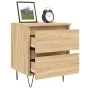 Mesita de noche madera de ingeniería roble Sonoma 40x35x50 cm de vidaXL, Mesitas de noche - Ref: Foro24-826882, Precio: 48,59...