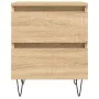 Mesita de noche madera de ingeniería roble Sonoma 40x35x50 cm de vidaXL, Mesitas de noche - Ref: Foro24-826882, Precio: 48,59...
