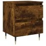 Nachttisch aus geräuchertem Eichenholzwerkstoff, 40 x 35 x 50 cm von vidaXL, Nachttische - Ref: Foro24-826870, Preis: 45,36 €...