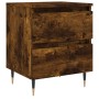 Nachttisch aus geräuchertem Eichenholzwerkstoff, 40 x 35 x 50 cm von vidaXL, Nachttische - Ref: Foro24-826870, Preis: 45,99 €...