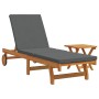 Tumbona 2 pcs Marrón 40 x 40 x 40cm Madera maciza de Acacia