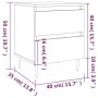 Nachttisch aus geräuchertem Eichenholzwerkstoff, 40 x 35 x 50 cm von vidaXL, Nachttische - Ref: Foro24-826870, Preis: 45,36 €...
