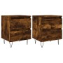 Nachttische 2 Stück, Holzwerkstoff, geräucherte Eiche, 40 x 35 x 50 cm von vidaXL, Nachttische - Ref: Foro24-826887, Preis: 5...