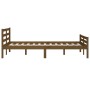 Honey brown solid wood bed frame 140x190 cm by vidaXL, Beds and slatted bases - Ref: Foro24-814802, Price: 140,98 €, Discount: %