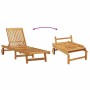 Tumbona 3 pcs Marrón 40 x 40 x 40cm Madera maciza de Acacia