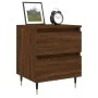 Engineered wood brown oak bedside table 40x35x50 cm by vidaXL, Nightstands - Ref: Foro24-826874, Price: 51,97 €, Discount: %