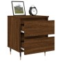Engineered wood brown oak bedside table 40x35x50 cm by vidaXL, Nightstands - Ref: Foro24-826874, Price: 52,77 €, Discount: %
