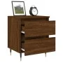 Engineered wood brown oak bedside table 40x35x50 cm by vidaXL, Nightstands - Ref: Foro24-826874, Price: 51,97 €, Discount: %