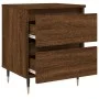 Engineered wood brown oak bedside table 40x35x50 cm by vidaXL, Nightstands - Ref: Foro24-826874, Price: 51,97 €, Discount: %