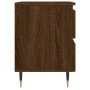 Engineered wood brown oak bedside table 40x35x50 cm by vidaXL, Nightstands - Ref: Foro24-826874, Price: 52,77 €, Discount: %